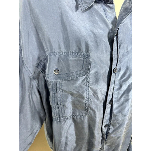 Bundle of 2 - 2 Button Down Shirts, 100% Cotton 100% Silk Size Large - Picture 11 of 15